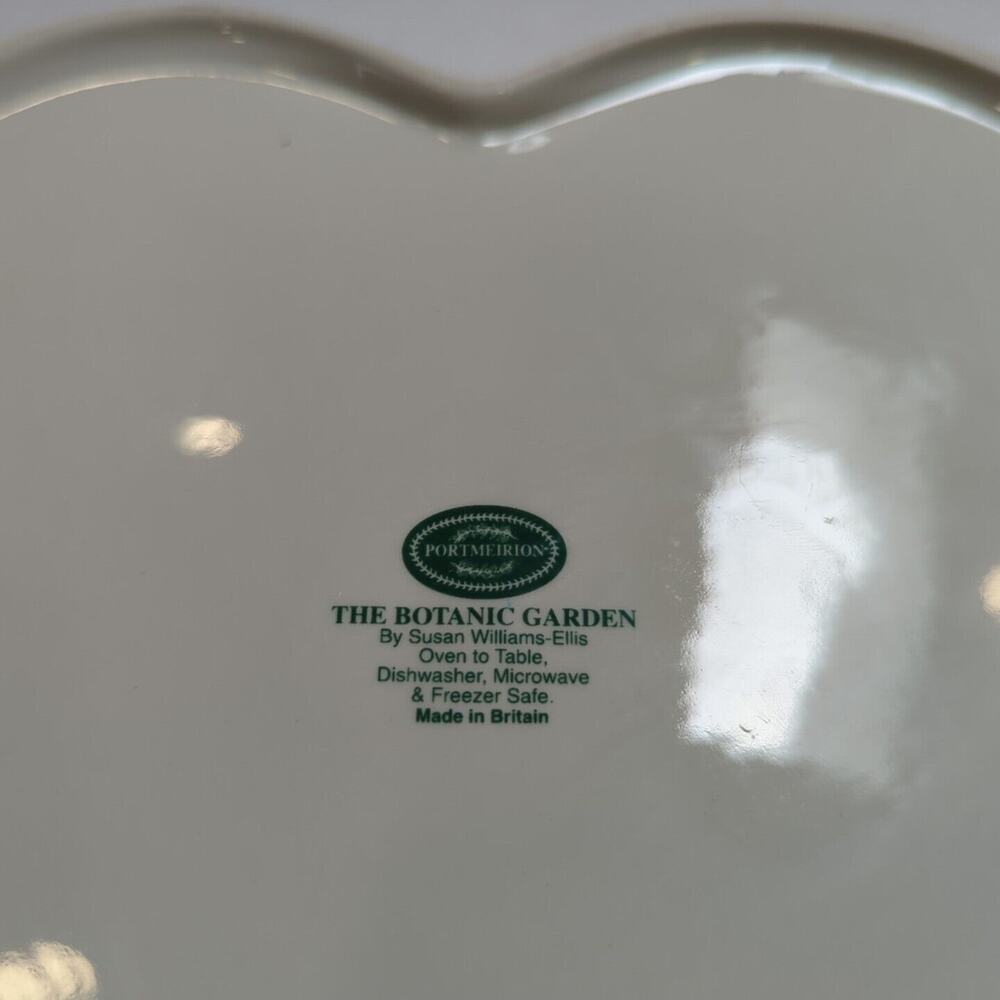 Portmeirion Porcelain BOTANIC GARDEN Heart Shaped Dish TREASURE FLOWER Britain - Picture 4 of 6